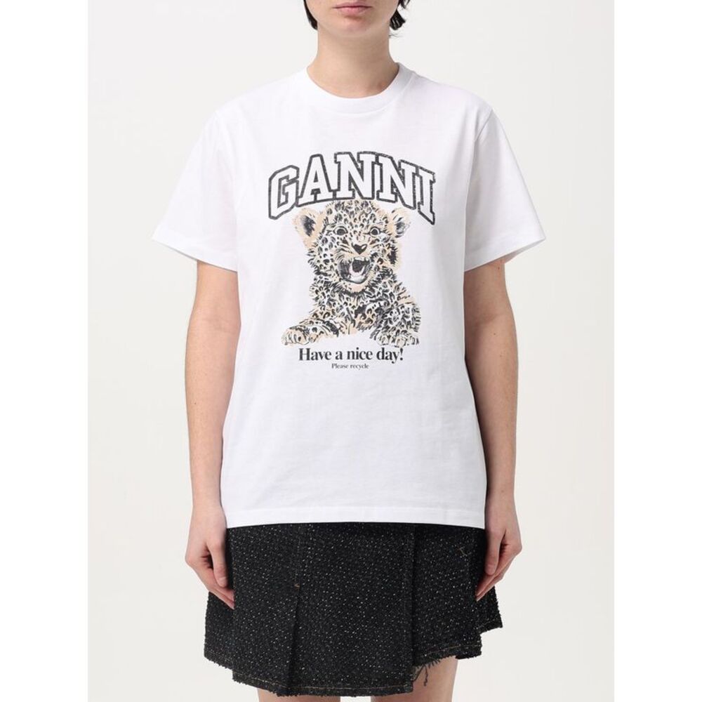 Ganni T-Shirt Woman White